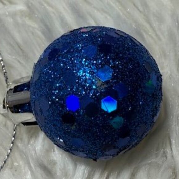 47pc Blue Purple Teal Magenta Matte & Sparkle Break Resistant Ornament Set - Picture 7 of 12